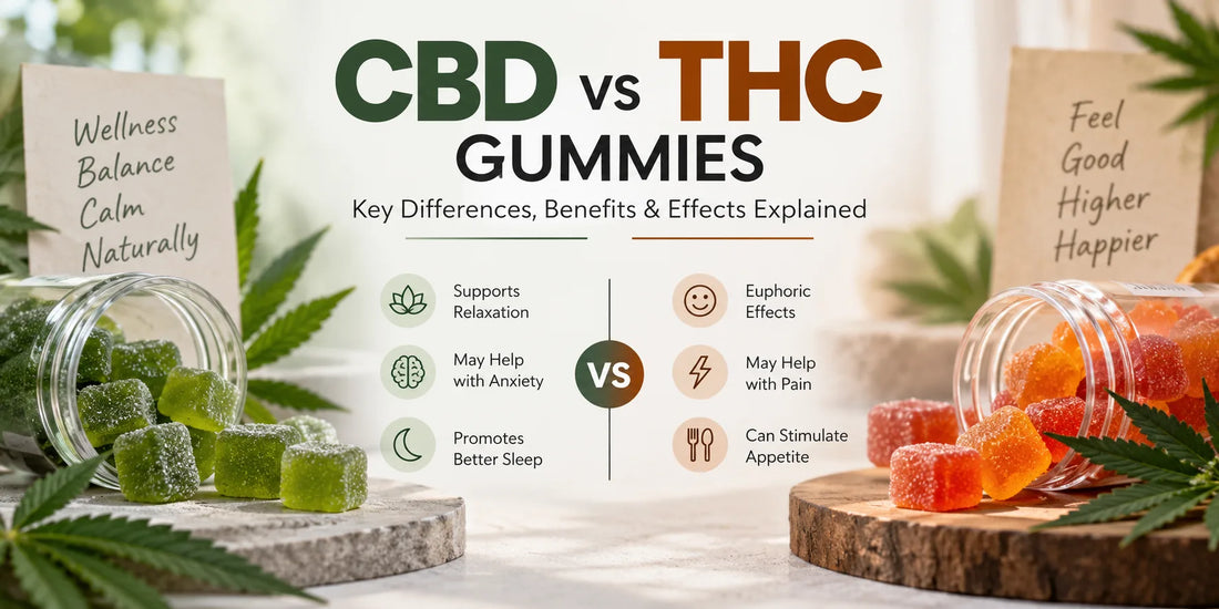 CBD vs THC Gummies: Differences, Benefits & Which One Should You Choose?