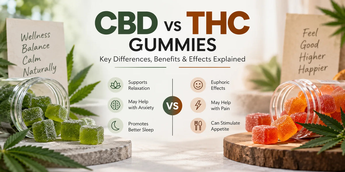 CBD vs THC Gummies: Differences, Benefits & Which One Should You Choose?